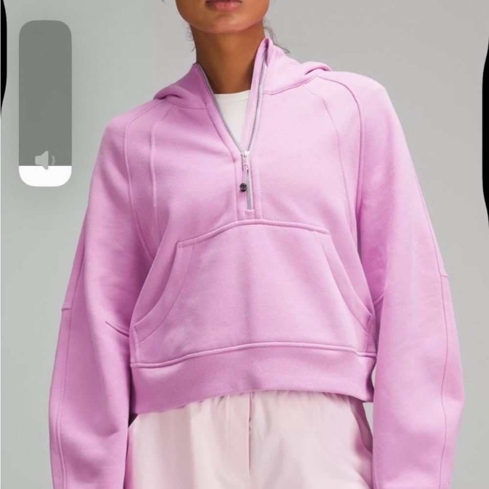 lululemon Dahlia Mauve Scuba Half-Zip Hoodie Sweatshirt XL